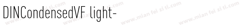 DINCondensedVF light字体转换